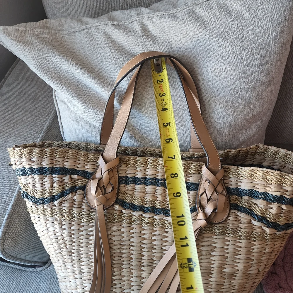 Ulla Johnson Tan and Black Woven Tote - Picture 4 of 11